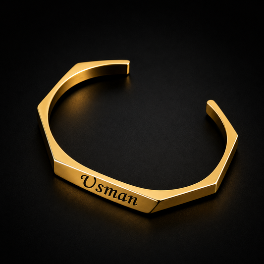 🏷️ Product Title:
Personalized Stainless Steel Name Bracelet – Custom Engraved Cuff | Lifetime Color Warranty 🤞🏼