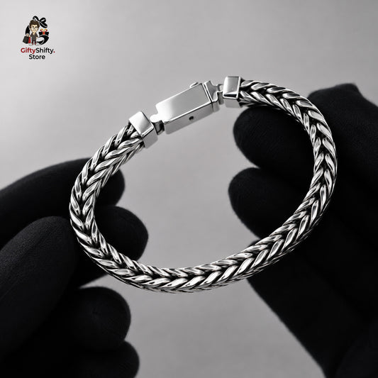 📌 Product Title:
Men's Silver Franco Chain Bracelet | Premium Stainless Steel | Anti-Tarnish | GiftyShifty Store