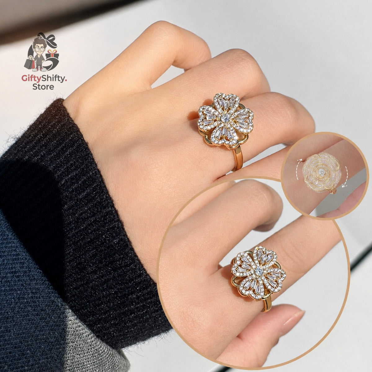 ✨ Spinning Flower Ring ✨