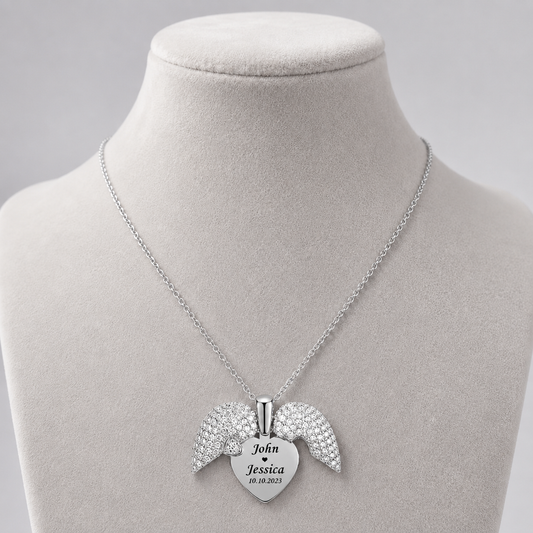 ❤️ Angel Wings Heart Locket ✨